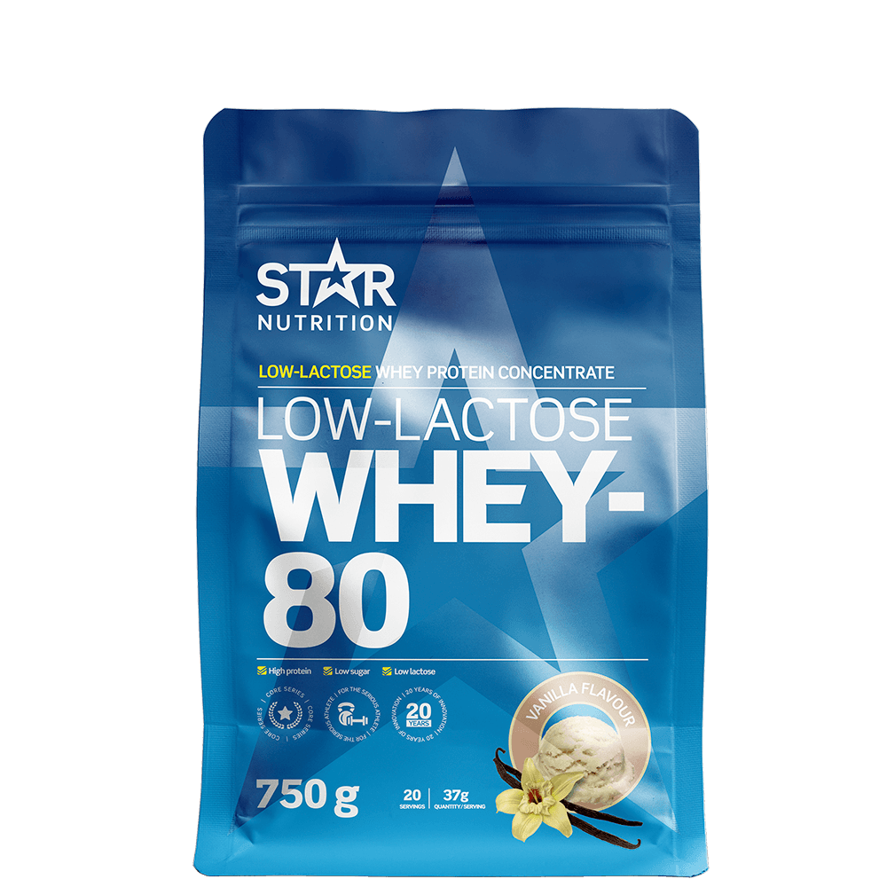 Whey-80 Low Lactose 750 g – från Star Nutrition – 399 kr – hos Bodystore